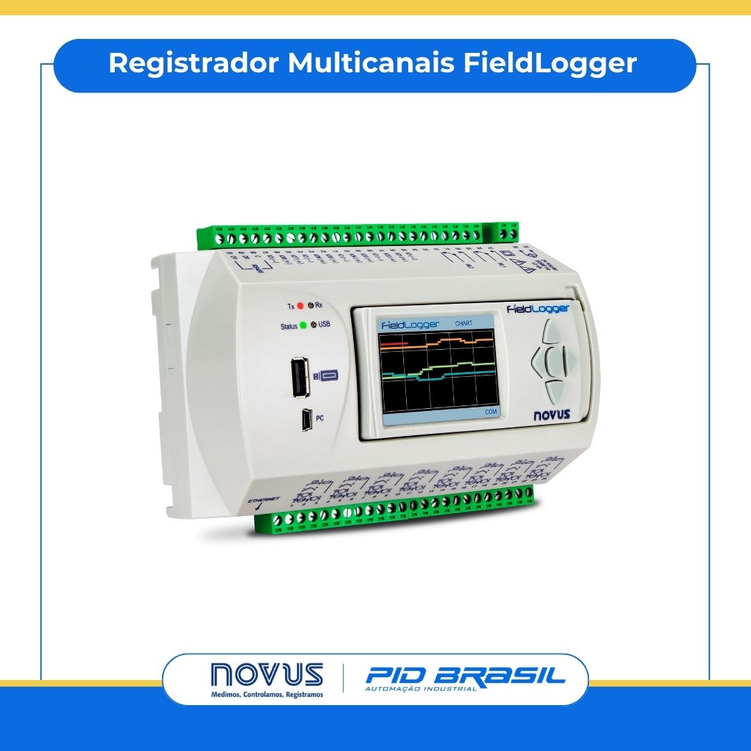 Registrador multicanais FieldLogger da NOVUS