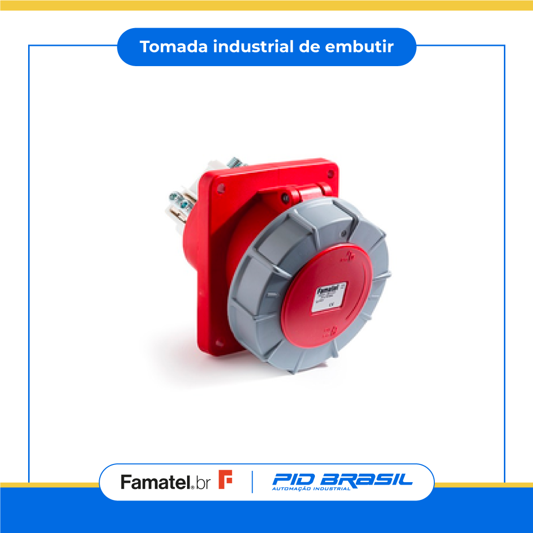 Tomada industrial de embutir