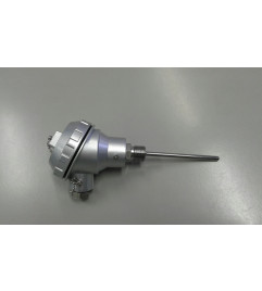 Sensor PT100, haste inox de 6x100mm, cabeçote grande de alumínio e rosca inox de 1/2"BSP, para até 300°C