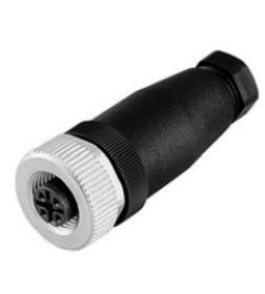 Conector fêmea M12 4 pinos Reto Preto IP67 - Pepperl+Fuchs